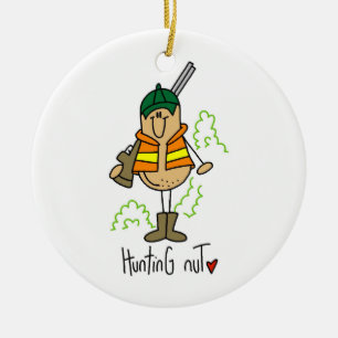 Hunting Nut T-shirts and Gifts Ceramic Ornament