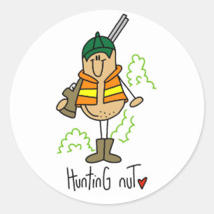 Hunting Nut T-shirts and Gifts Classic Round Sticker