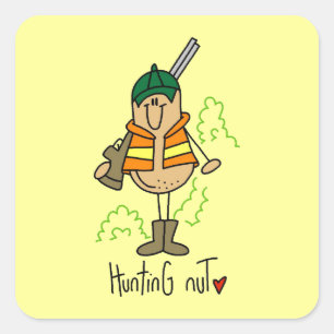Hunting Nut T-shirts and Gifts Square Sticker