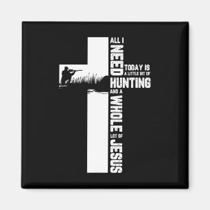 Hunting Oudoor Cross Jesus Christian Quote Cool Hu Magnet