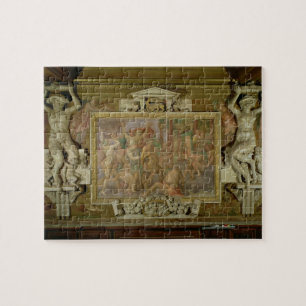 Hunting out Ignorance, detail of decorative scheme Jigsaw Puzzle