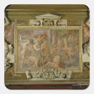 Hunting out Ignorance, detail of decorative scheme Square Sticker
