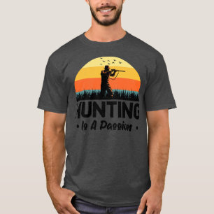Hunting Passion Hunter Retro Sun T-Shirt