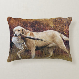 Hunting pheasant, Autumn Tapestry Metal Print Coff Accent Pillow