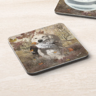 Hunting pheasant ,  tapestry poster acrylic print  coaster