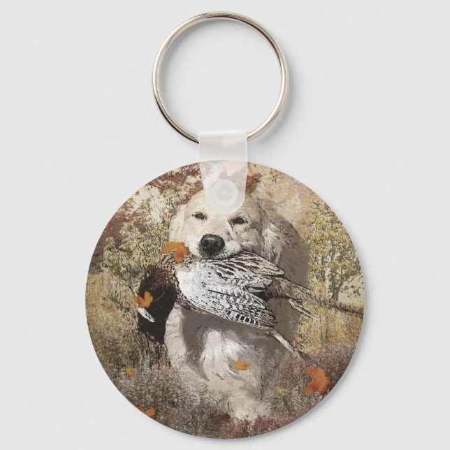 Hunting pheasant ,  tapestry poster acrylic print  keychain (Front)