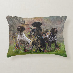 Hunting pheasant with GSP Accent Pillow