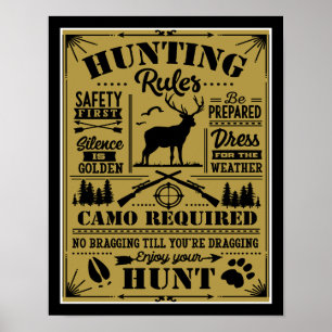 Hunting Rules Poster