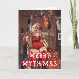 Hunting Santa Holiday Card