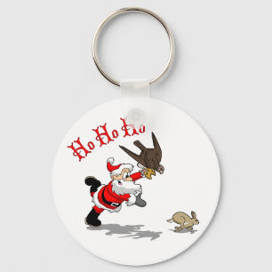 Hunting Santa Keychain