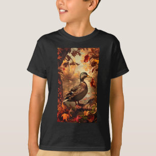 Hunting Scene Mallard Duck Autumn Wildlife Nature  T-Shirt