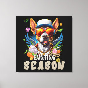 Hunting Season Deer Easter Egg Canvas Print