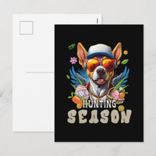 Hunting Season Deer Easter Egg Holiday Postcard