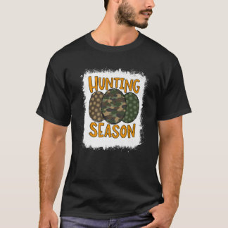 Hunting Season Easter Eggs Trio Camo Dot Easter Da T-Shirt
