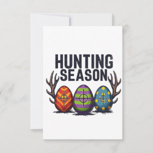 Hunting Season Easter Hunting Eggs Funny Thank You Card