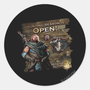 Hunting season is open! classic round sticker