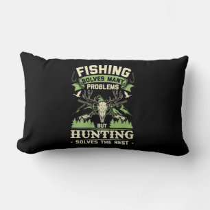 Hunting Solves Many Problems In My Life Lumbar Pillow