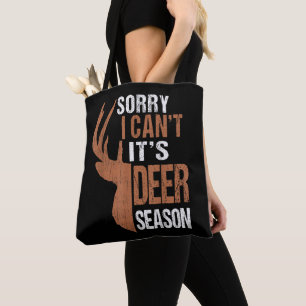 Hunting Sorry Its Deer Season Funny Hunter Dad Vin Tote Bag