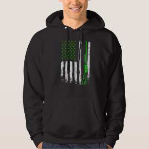Hunting St Patrick's Day Vintage Irish American Fl Hoodie