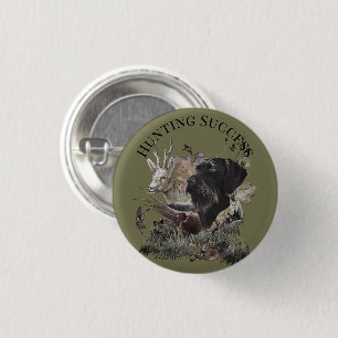 Hunting Success,Deutsch Drahthaar  1 Inch Round Button