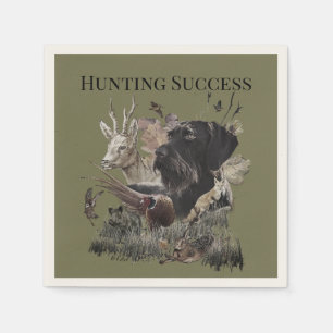 Hunting Success,Deutsch Drahthaar  Napkin
