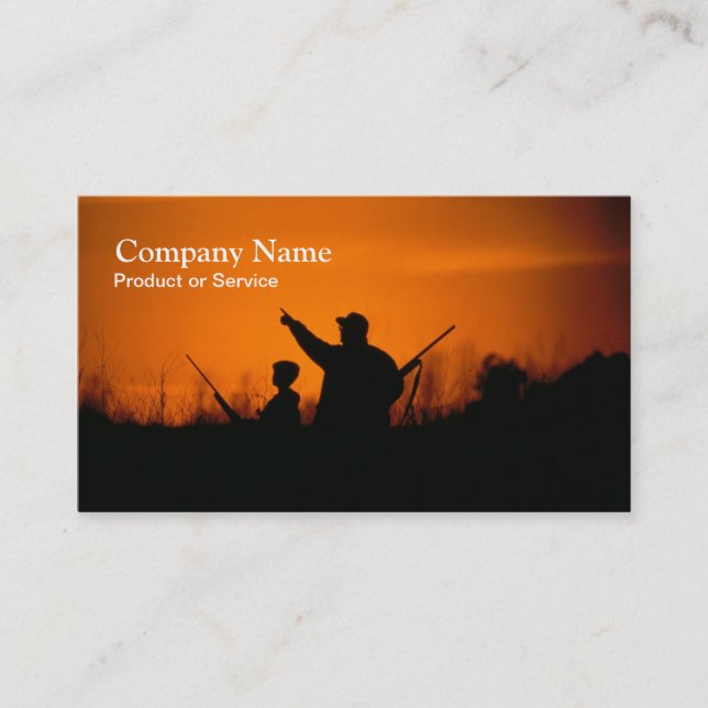 Hunting sunset business card (Front)