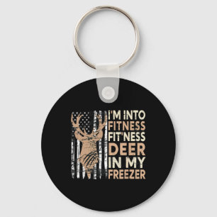 Hunting Tee I'm Into Fitness Deer Freezer Funny Hu Keychain