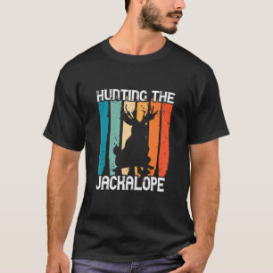 Hunting The Jackalope Retro Cryptozoology Cryptid  T-Shirt