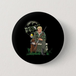Hunting Trump Camo Duck Election Mega 2024 Voter  2 Inch Round Button