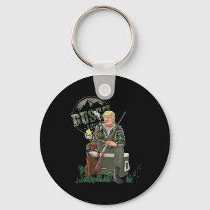Hunting Trump Camo Duck Election Mega 2024 Voter  Keychain