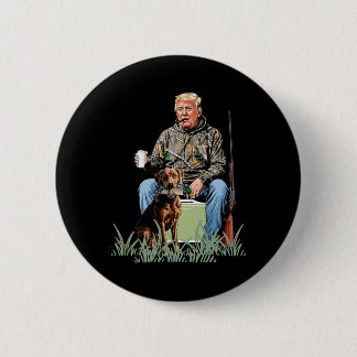 Hunting Trump Camouflage Funny Duck Hunting Season 2 Inch Round Button