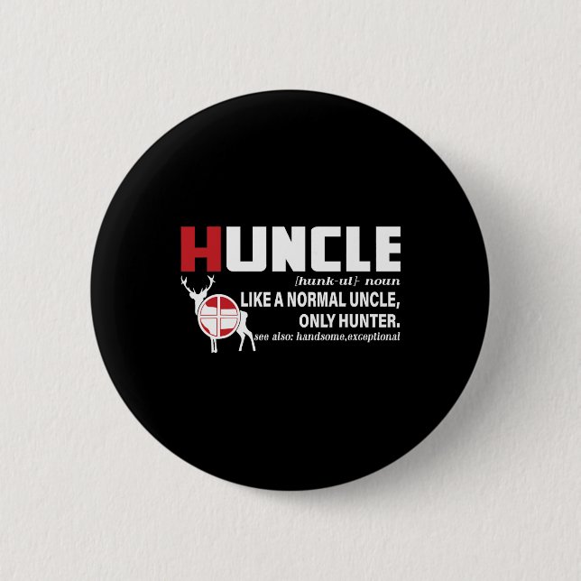 Hunting Uncle Definition  2 Inch Round Button (Front)