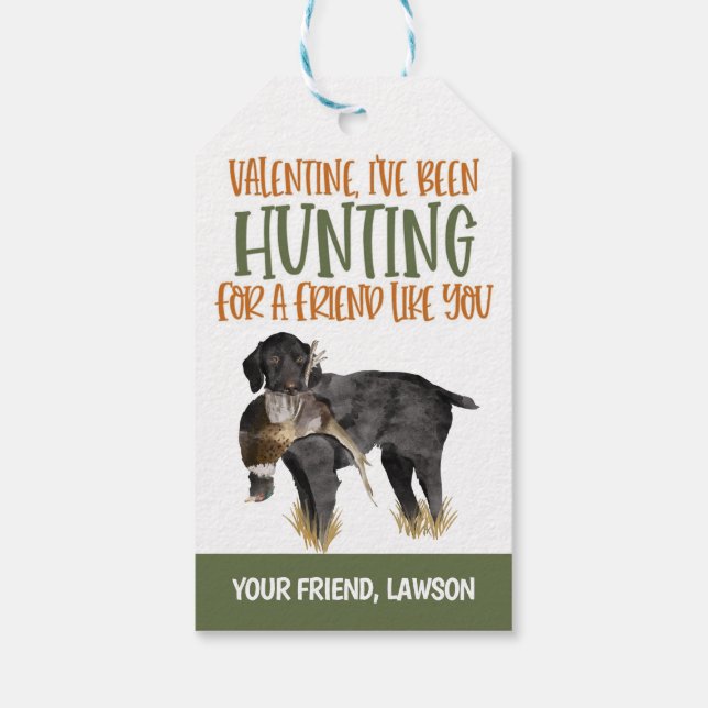 Hunting Valentine Favour Tag (Back)