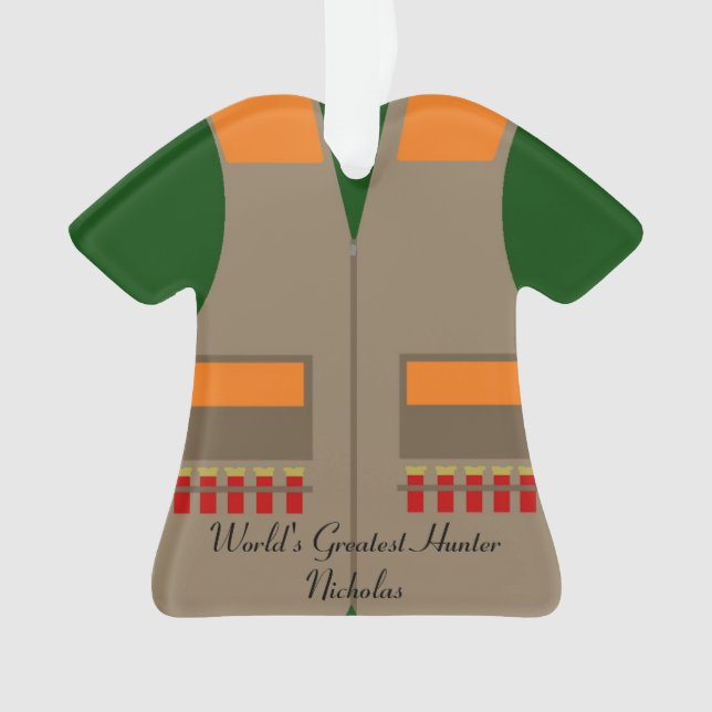 Hunting Vest Christmas Ornament (Front)