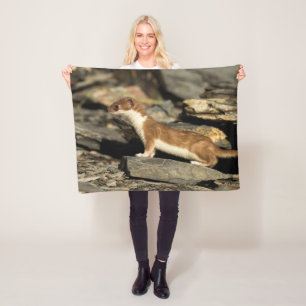 Hunting Weasel Fleece Blanket