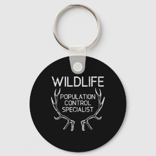 Hunting Wildlfe Population Control Specialist Funn Keychain