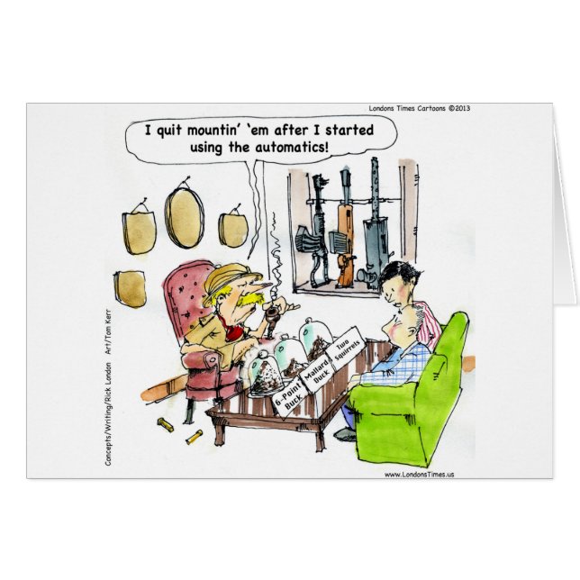 Hunting With Automatics Funny Gifts & Tees (Front Horizontal)