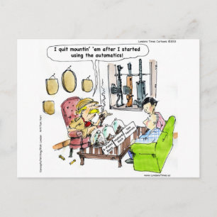 Hunting With Automatics Funny Gifts & Tees Postcard