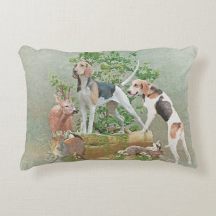 Hunting with hounds accent pillow