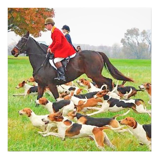 Hunting with hounds   photo print (Front)