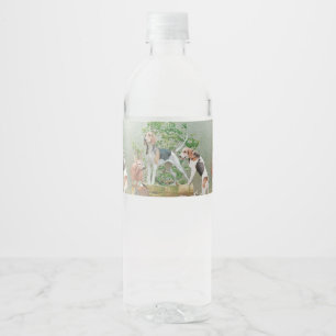 Hunting with hounds water bottle label