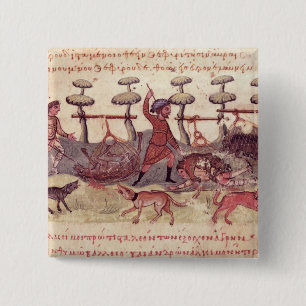 Hunting with Nets 2 Inch Square Button