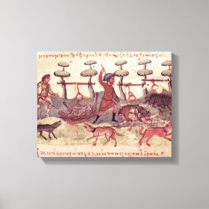 Hunting with Nets Canvas Print