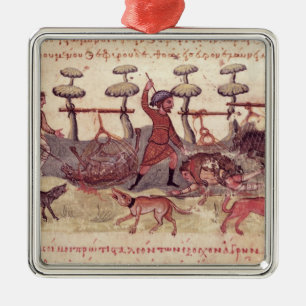 Hunting with Nets Metal Ornament