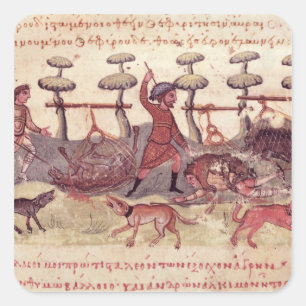 Hunting with Nets Square Sticker