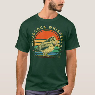 Hunting Woodcock bird retro sunset funny whisperer T-Shirt
