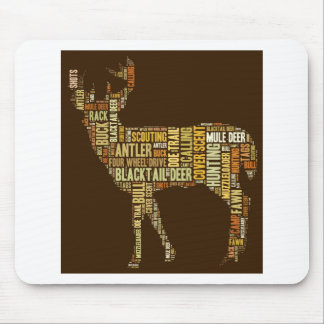 Hunting Word Cloud Mouse Pad