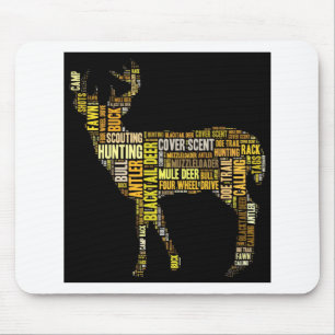 Hunting Word Cloud Mouse Pad