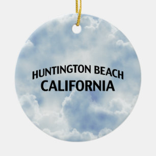 Huntington Beach California Ceramic Ornament
