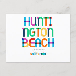 Huntington Beach California Mid Century, Pop Art, Postcard